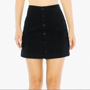 American Apparel Black Denim Skirt